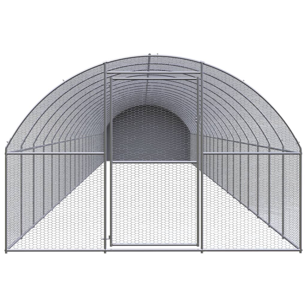 kültéri horganyzott acél tyúkól 3 x 20 x 2 m