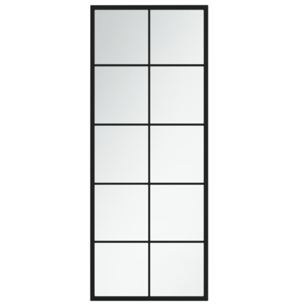 fekete fém fali tükör 100 x 40 cm