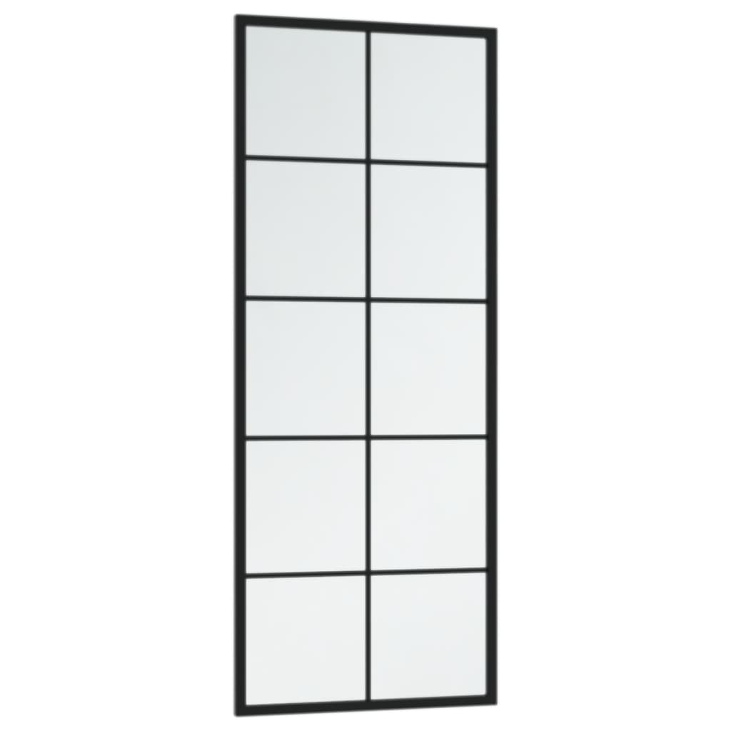 fekete fém fali tükör 100 x 40 cm