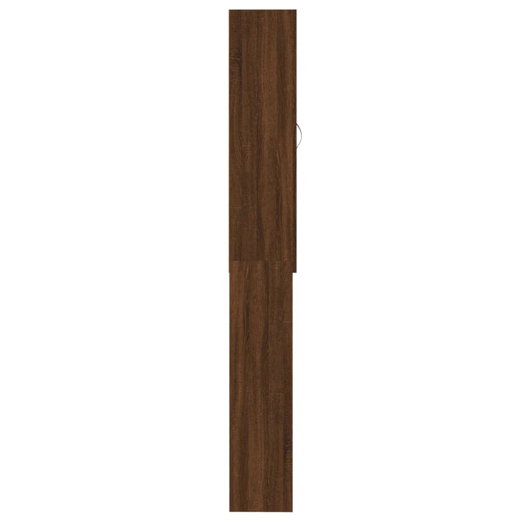 barna tölgy színű mosógépszekrény 64 x 25,5 x 190 cm