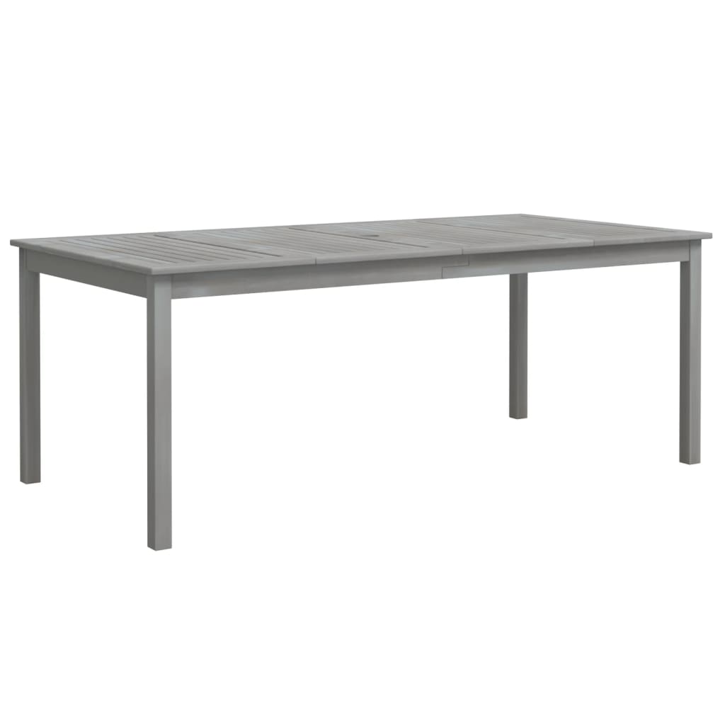 szürke tömör akácfa kerti asztal 200 x 100 x 75 cm