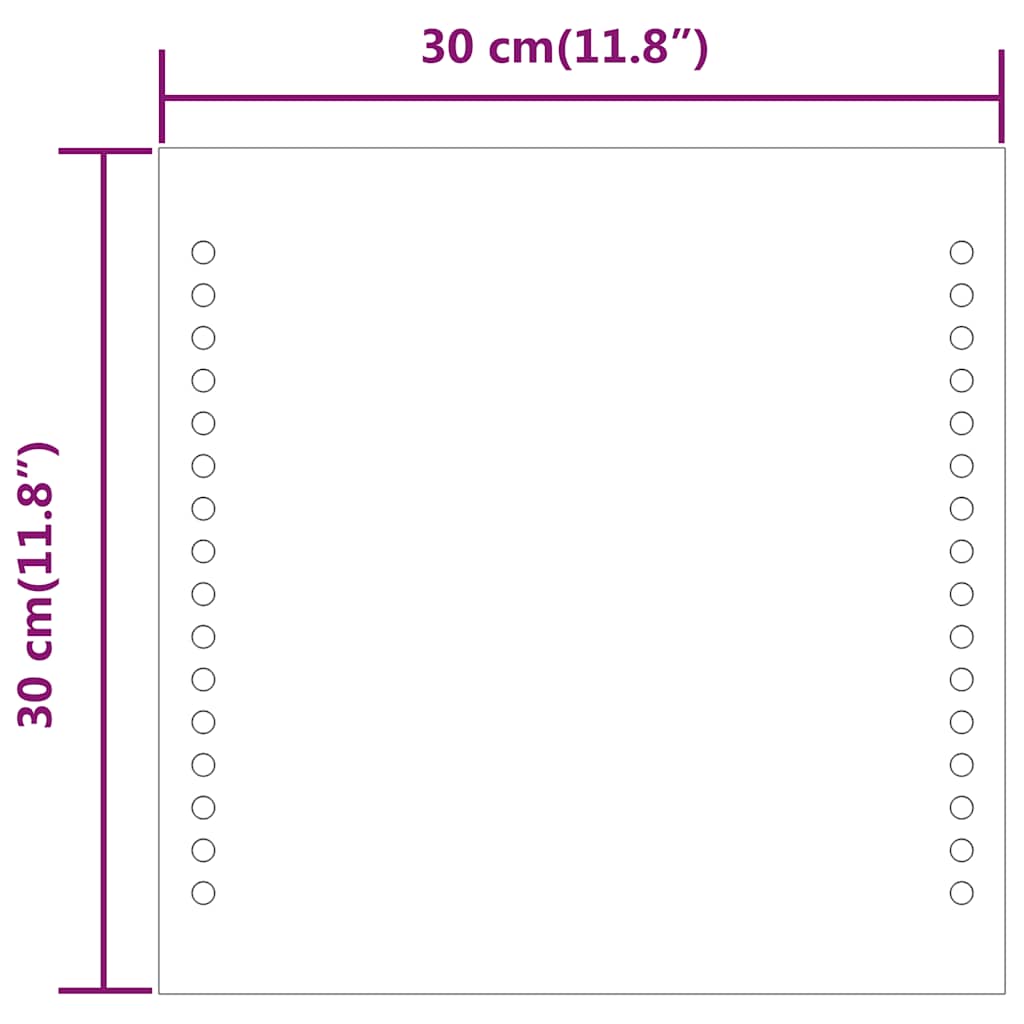 LED-es fürdőszobatükör 30x30 cm
