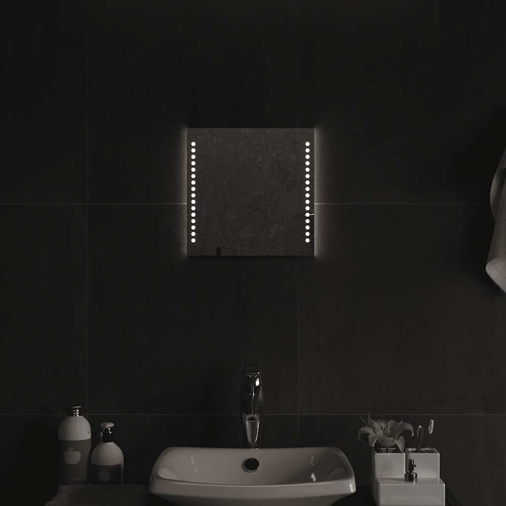 LED-es fürdőszobatükör 30x30 cm