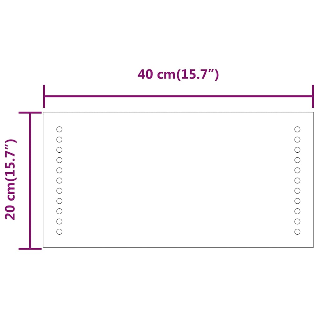 LED-es fürdőszobatükör 40 x 20 cm