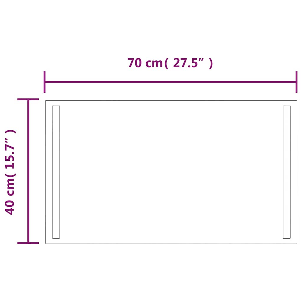LED-es fürdőszobatükör 70x40 cm