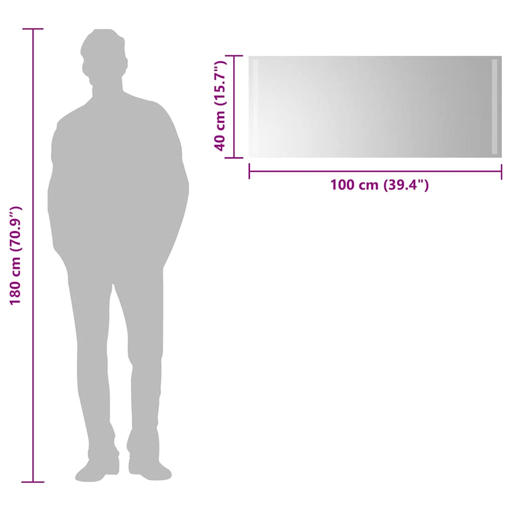 LED-es fürdőszobatükör 100x40cm