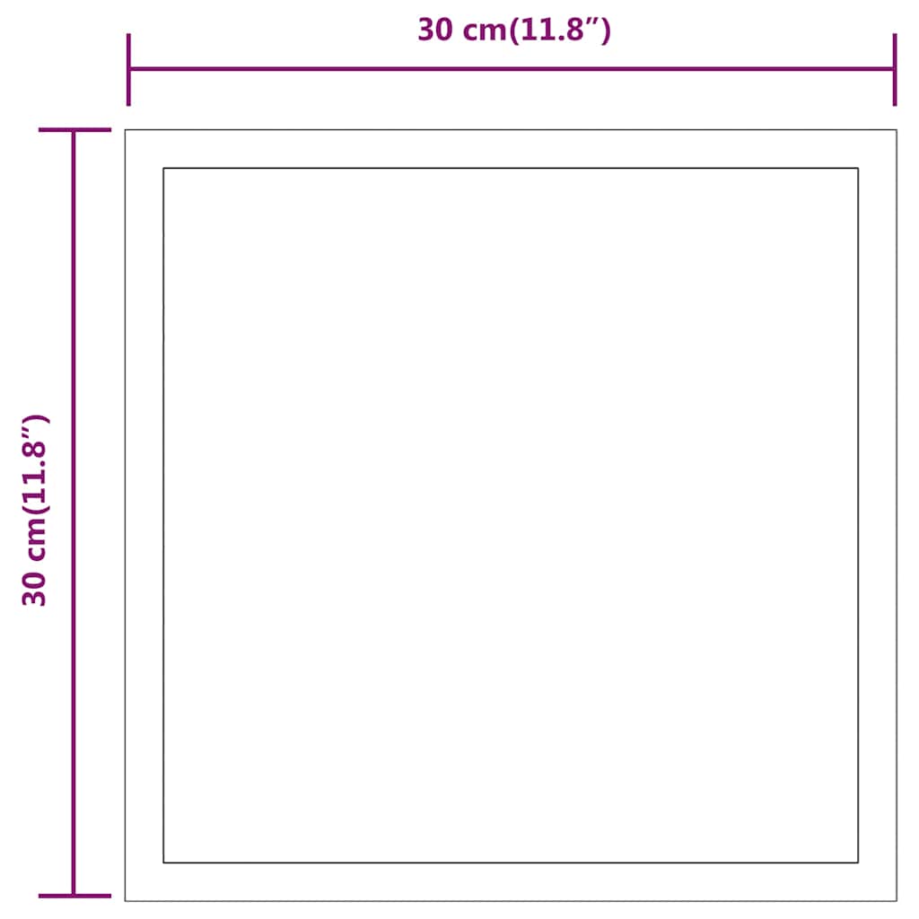 LED-es fürdőszobatükör 30x30 cm