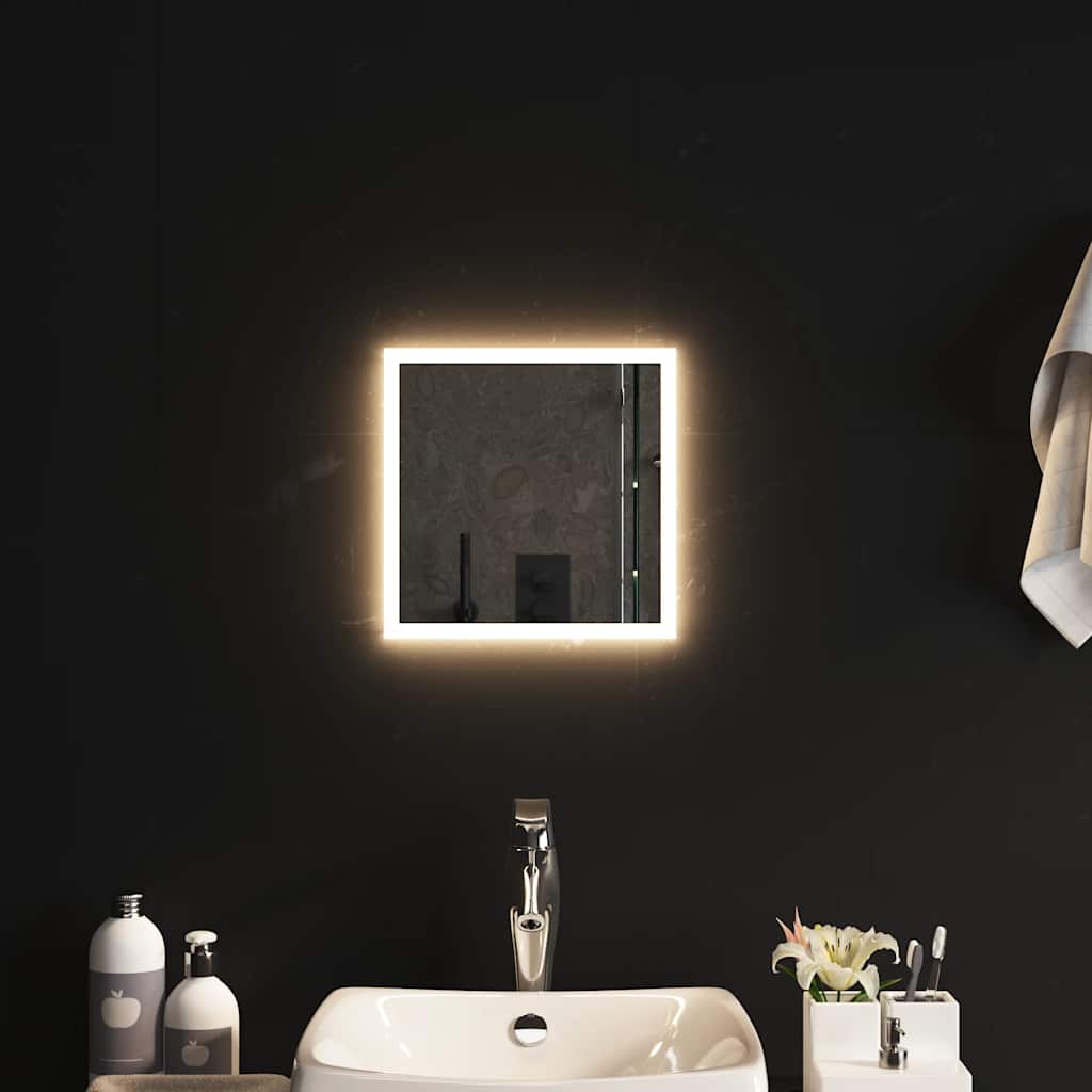 LED-es fürdőszobatükör 30x30 cm