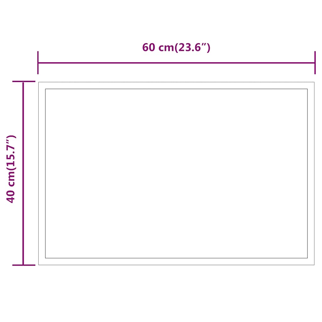LED-es fürdőszobatükör 60x40 cm