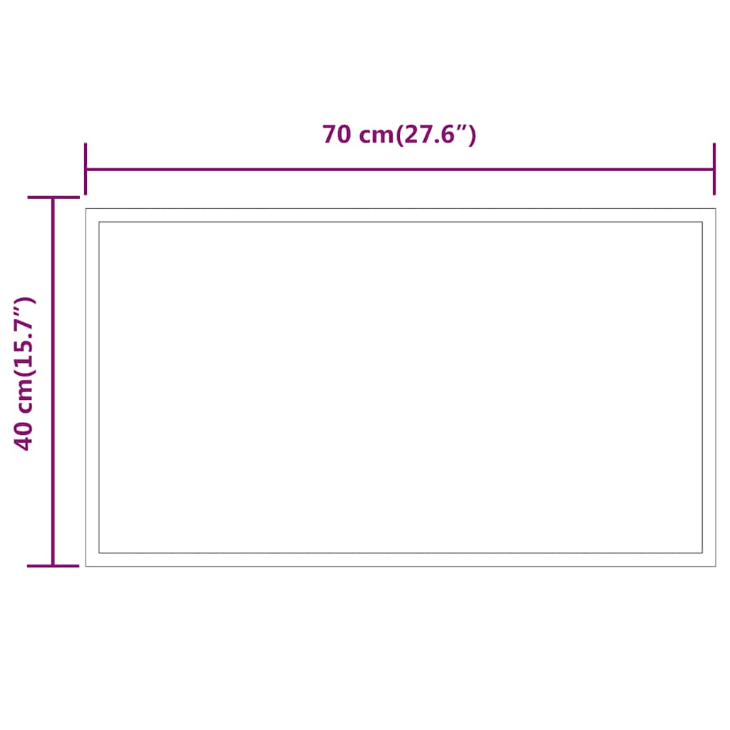 LED-es fürdőszobatükör 70x40 cm