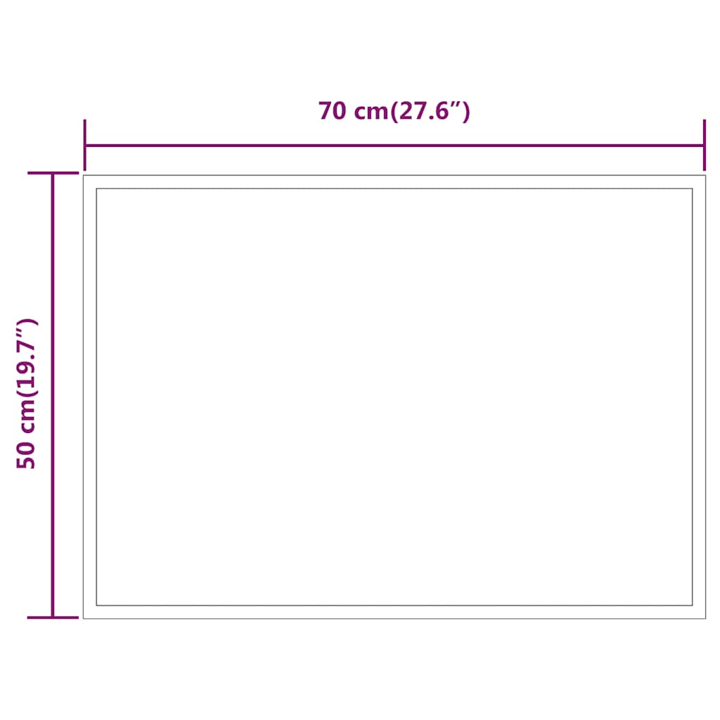 LED-es fürdőszobatükör 70x50 cm