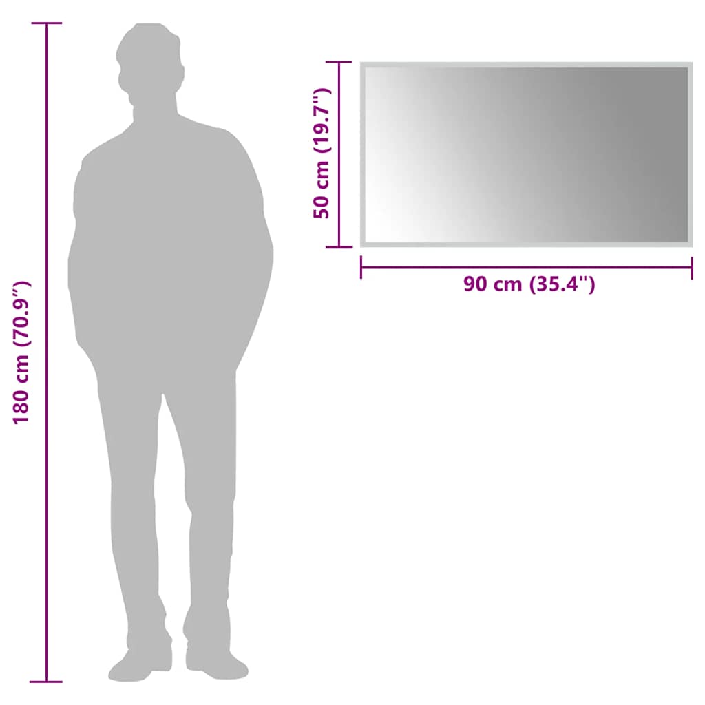 LED-es fürdőszobatükör 90x50 cm