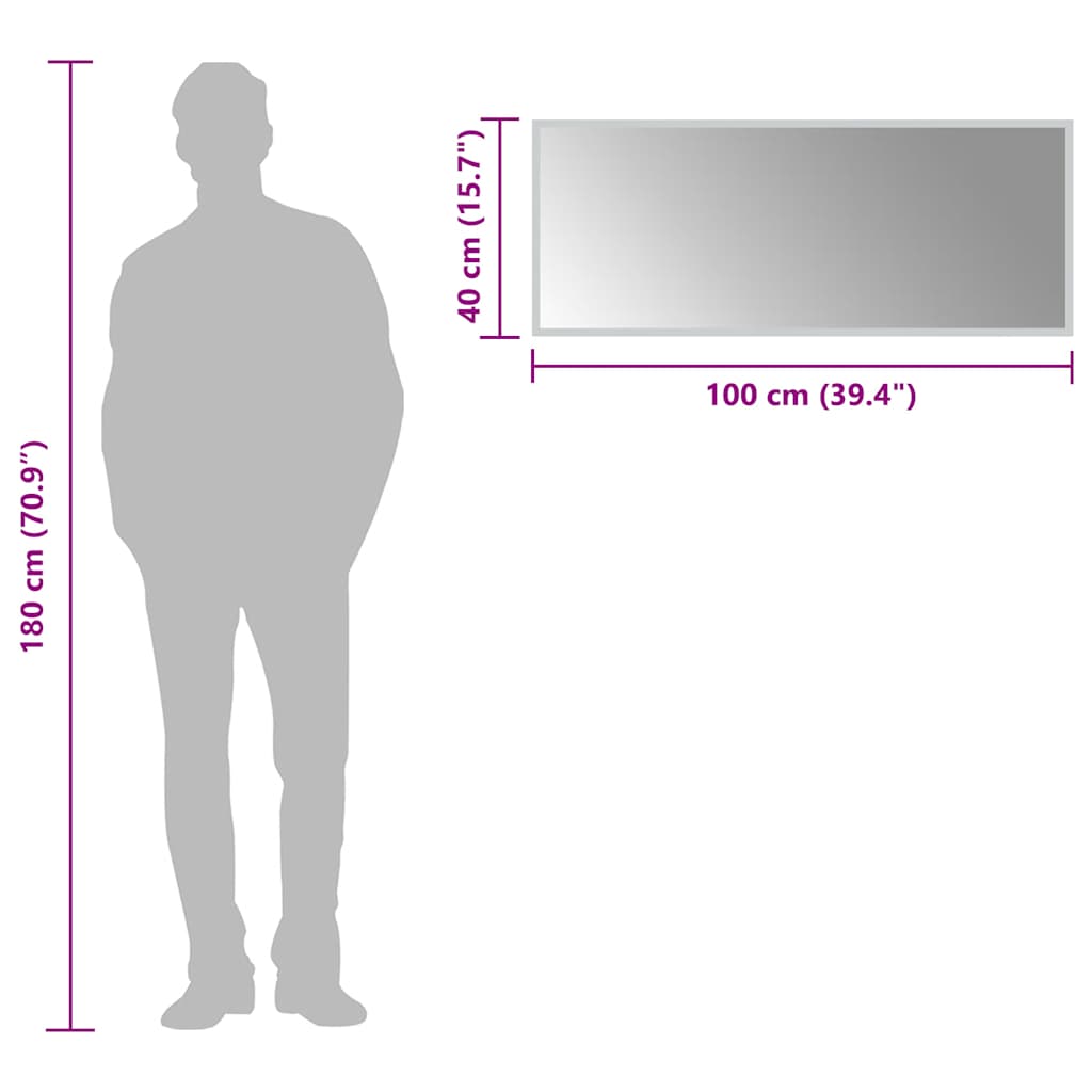 LED-es fürdőszobatükör 100x40cm