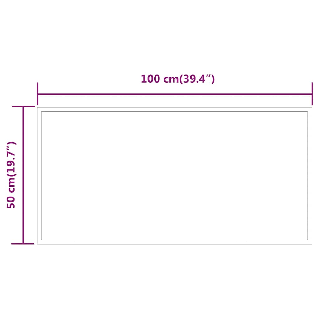 LED-es fürdőszobatükör 100x50 cm