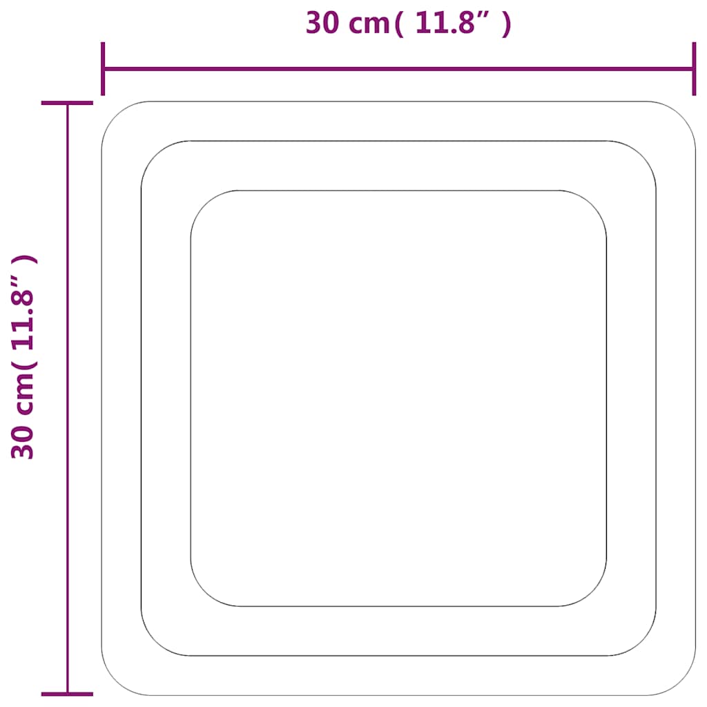 LED-es fürdőszobatükör 30x30 cm