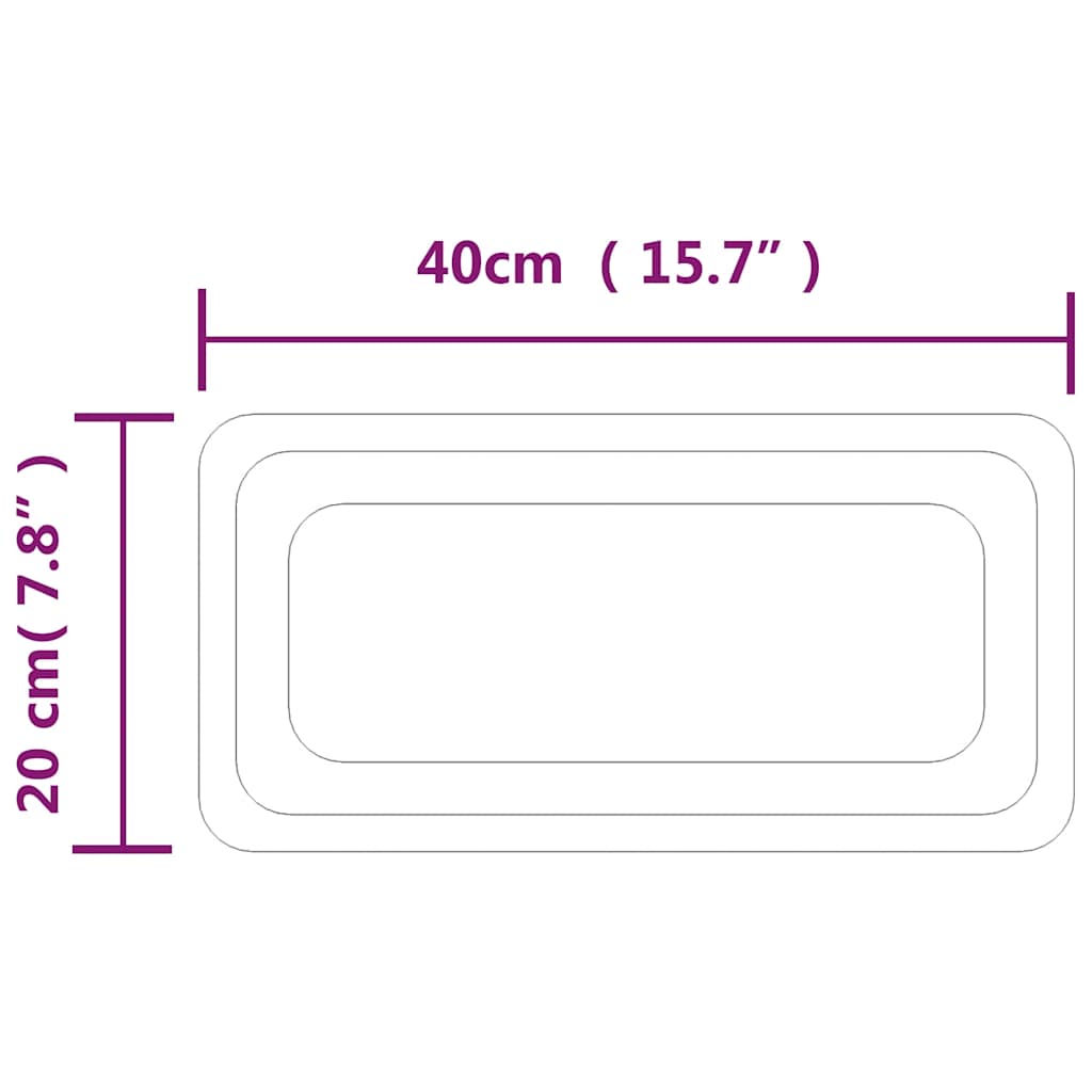 LED-es fürdőszobatükör 40 x 20 cm