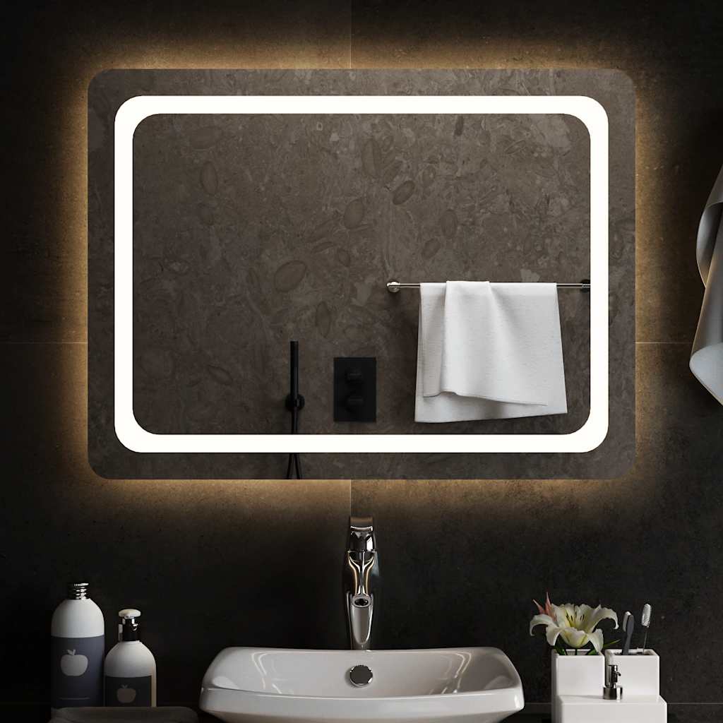 LED-es fürdőszobatükör 80x60 cm