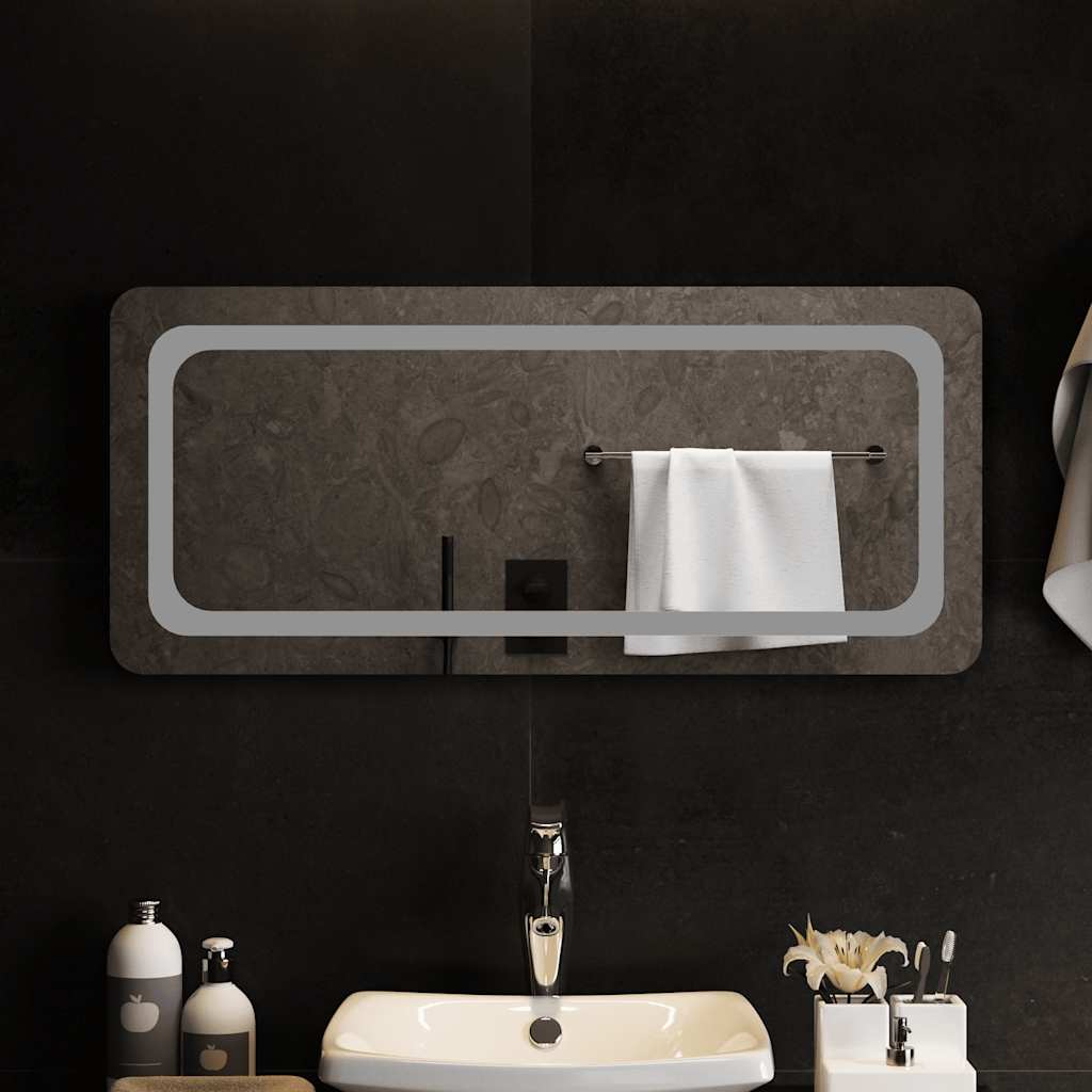 LED-es fürdőszobatükör 90x40 cm