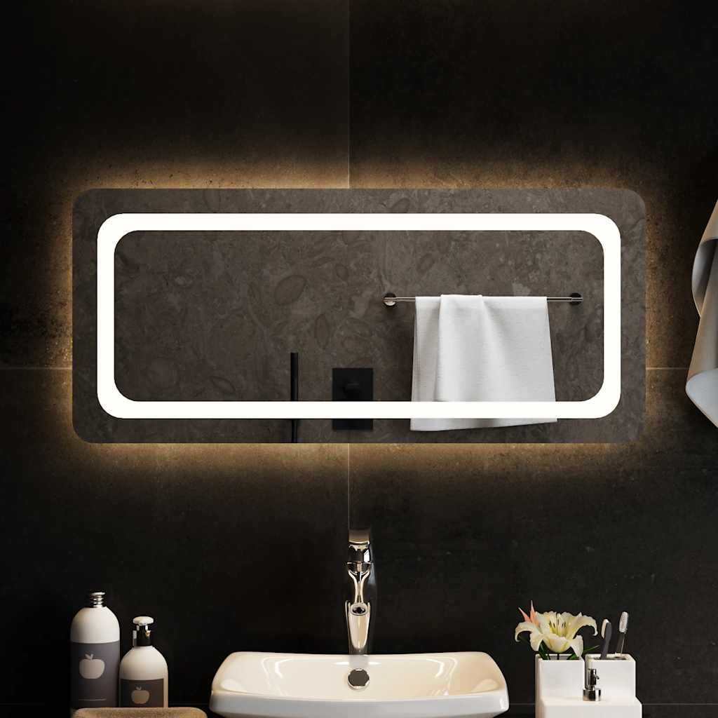 LED-es fürdőszobatükör 90x40 cm