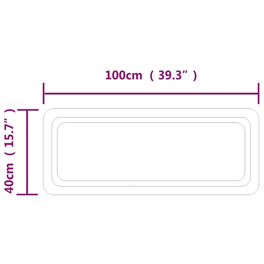 LED-es fürdőszobatükör 100x40cm