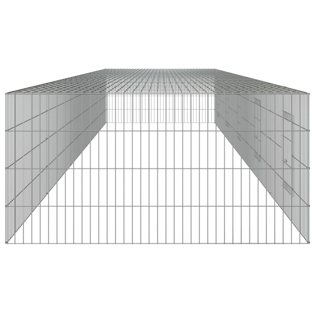 2 paneles horganyzott vas nyúlketrec 541x109x54 cm