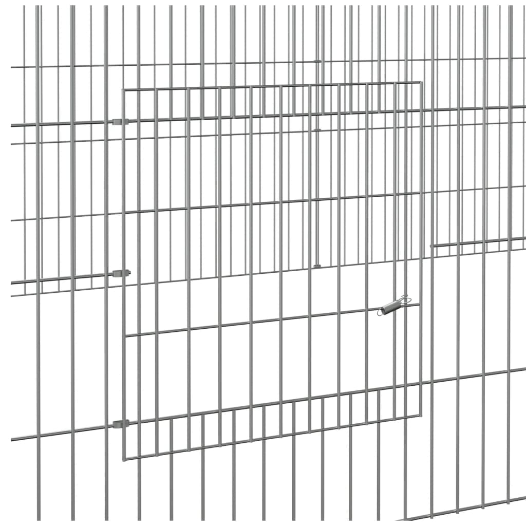 2 paneles horganyzott vas nyúlketrec 541x109x54 cm
