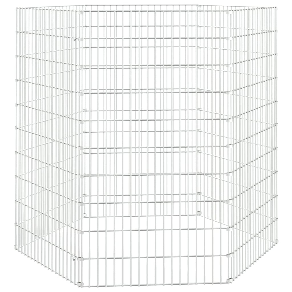 6 paneles horganyzott vas szabadon álló állatketrec 54 x 100 cm