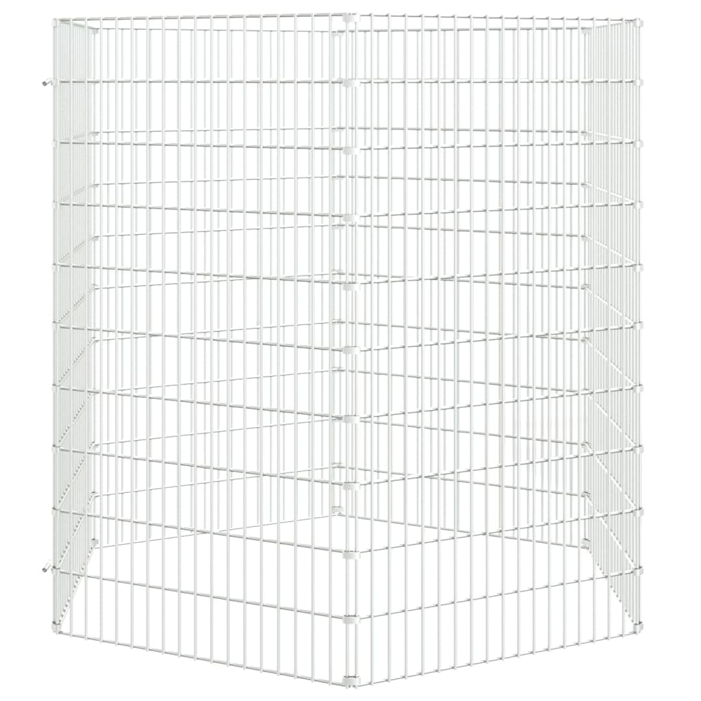 6 paneles horganyzott vas szabadon álló állatketrec 54 x 100 cm