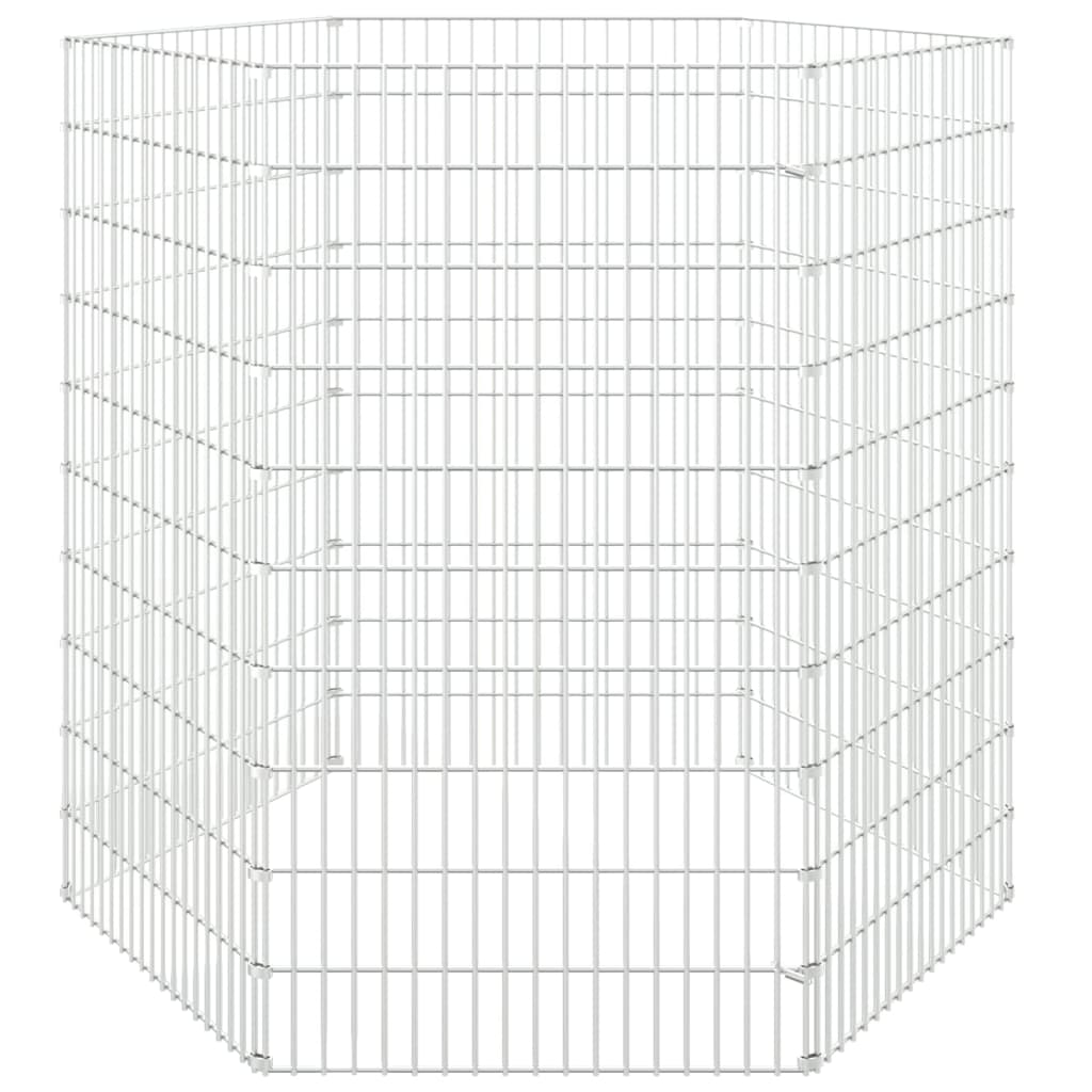 6 paneles horganyzott vas szabadon álló állatketrec 54 x 100 cm