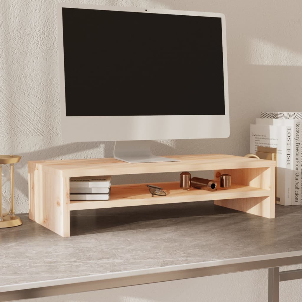 tömör fenyőfa monitorállvány 50 x 24 x 13 cm