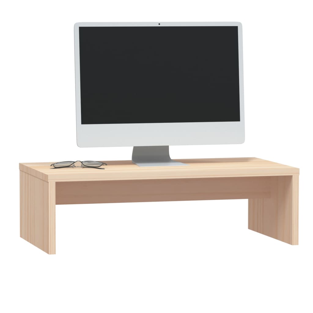 tömör fenyőfa monitorállvány 50x27x15 cm