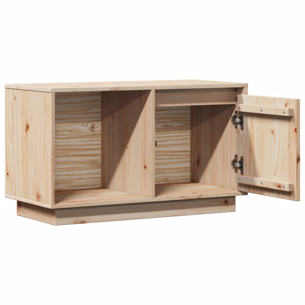 tömör fenyőfa TV-szekrény 74 x 35 x 44 cm