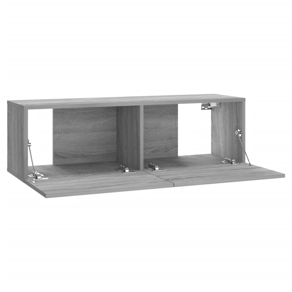 szürke sonoma színű szerelt fa TV-szekrény 100 x 30 x 30 cm