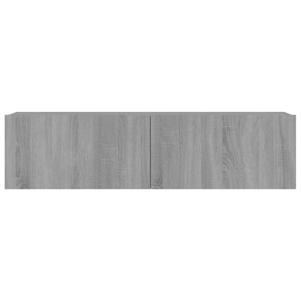 szürke sonoma színű szerelt fa TV-szekrény 120 x 30 x 30 cm