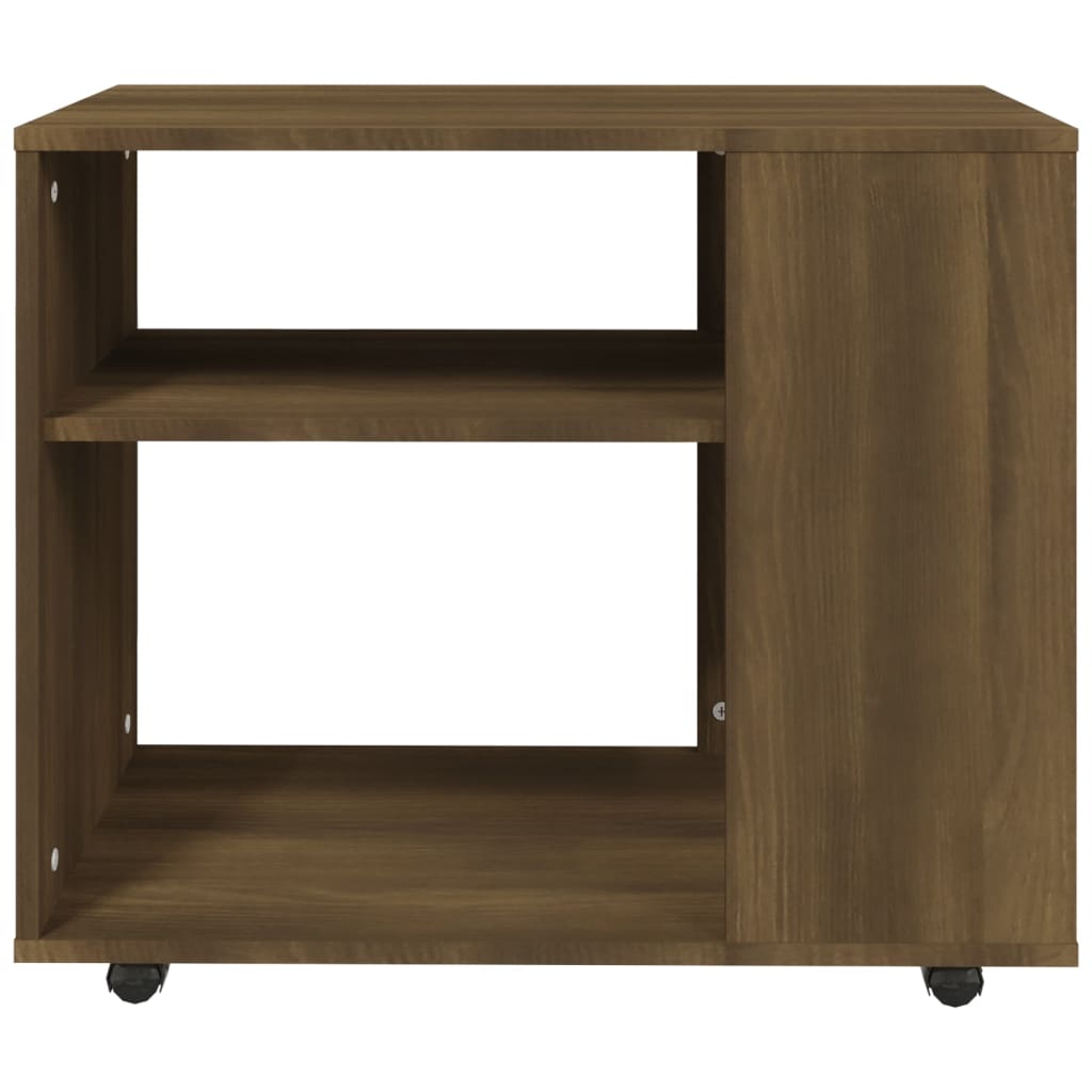 barna tölgy színű szerelt fa kisasztal 70 x 35 x 55 cm