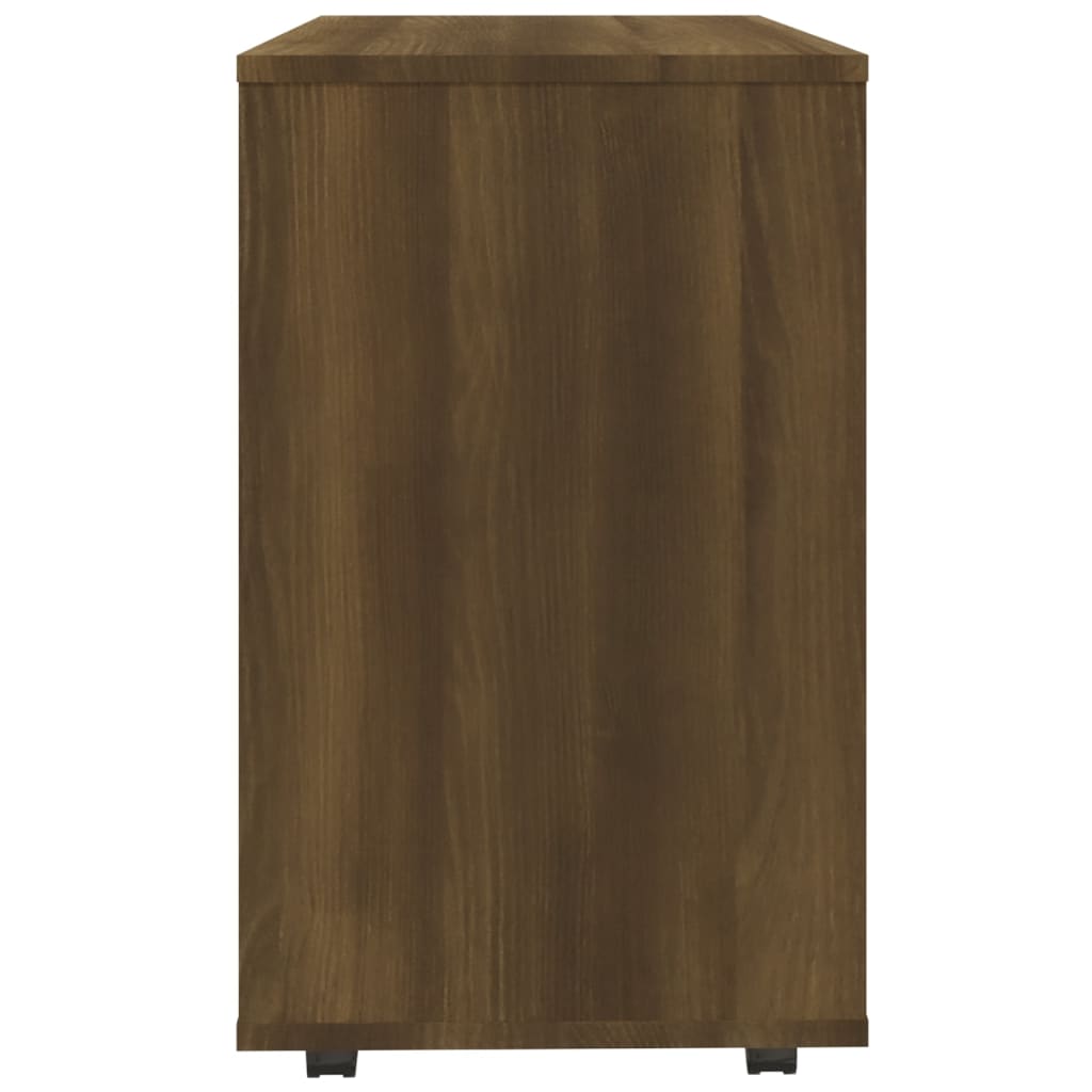 barna tölgy színű szerelt fa kisasztal 70 x 35 x 55 cm