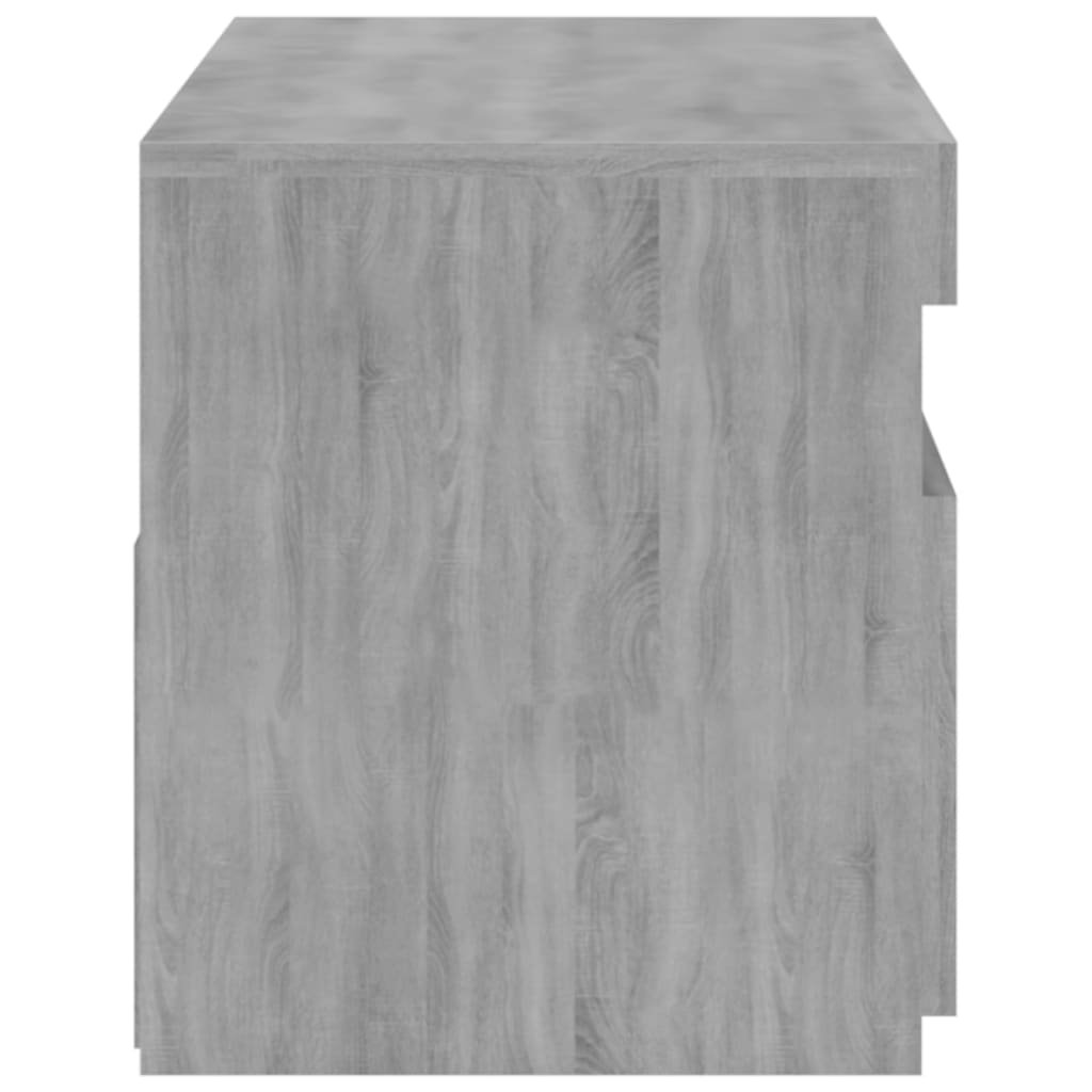 szürke sonoma színű TV-szekrény LED-világítással 75x35x40 cm