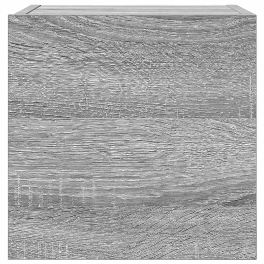 2 db szürke sonoma színű fali TV-szekrény 30,5 x 30 x 30 cm