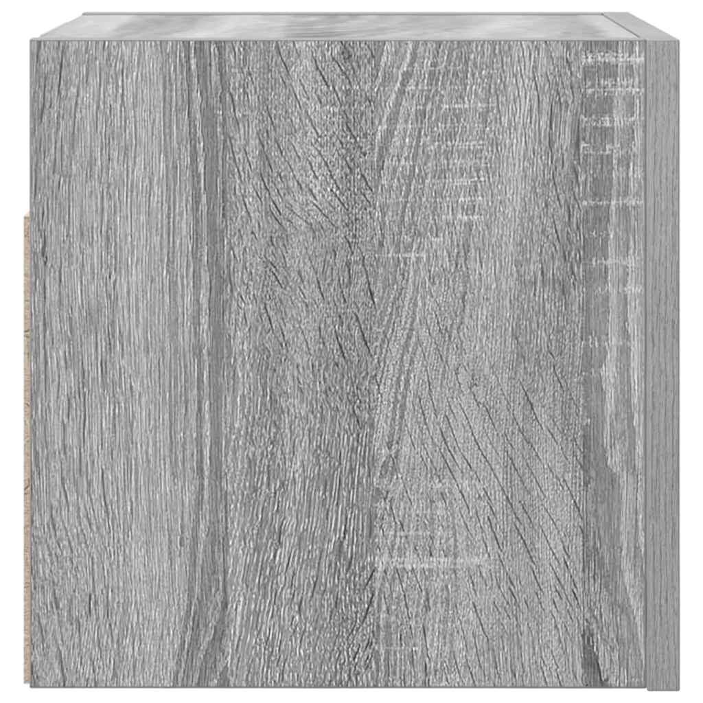 2 db szürke sonoma színű fali TV-szekrény 30,5 x 30 x 30 cm