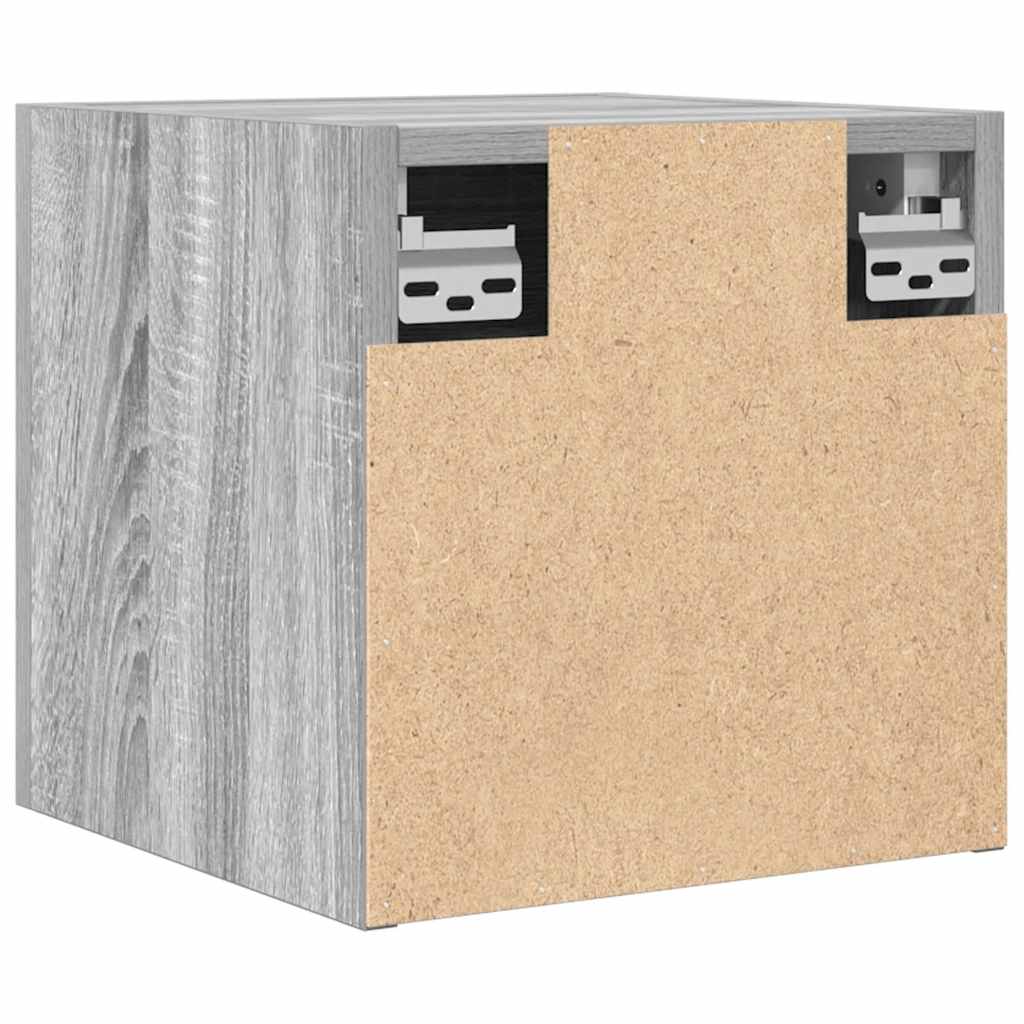 2 db szürke sonoma színű fali TV-szekrény 30,5 x 30 x 30 cm