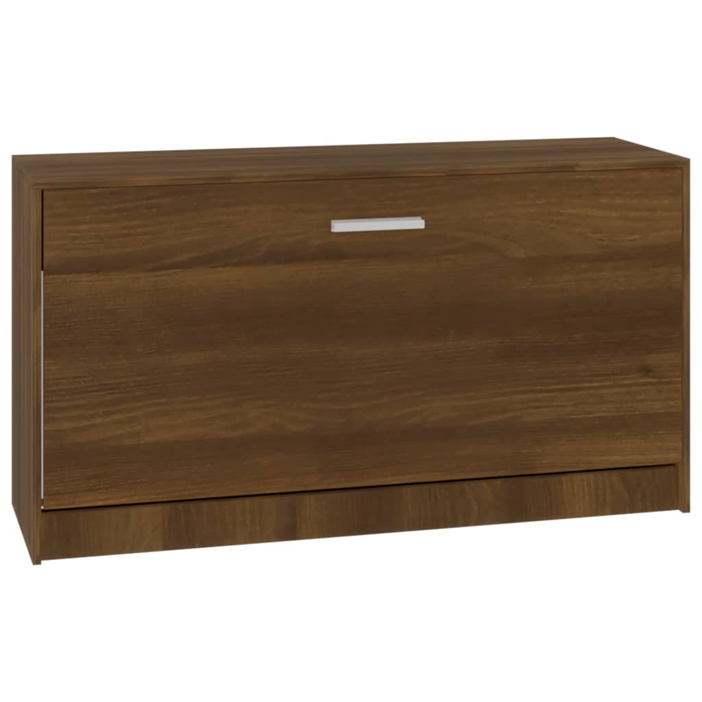 barna tölgyszínű szerelt fa cipőtároló pad 80 x 24 x 45 cm