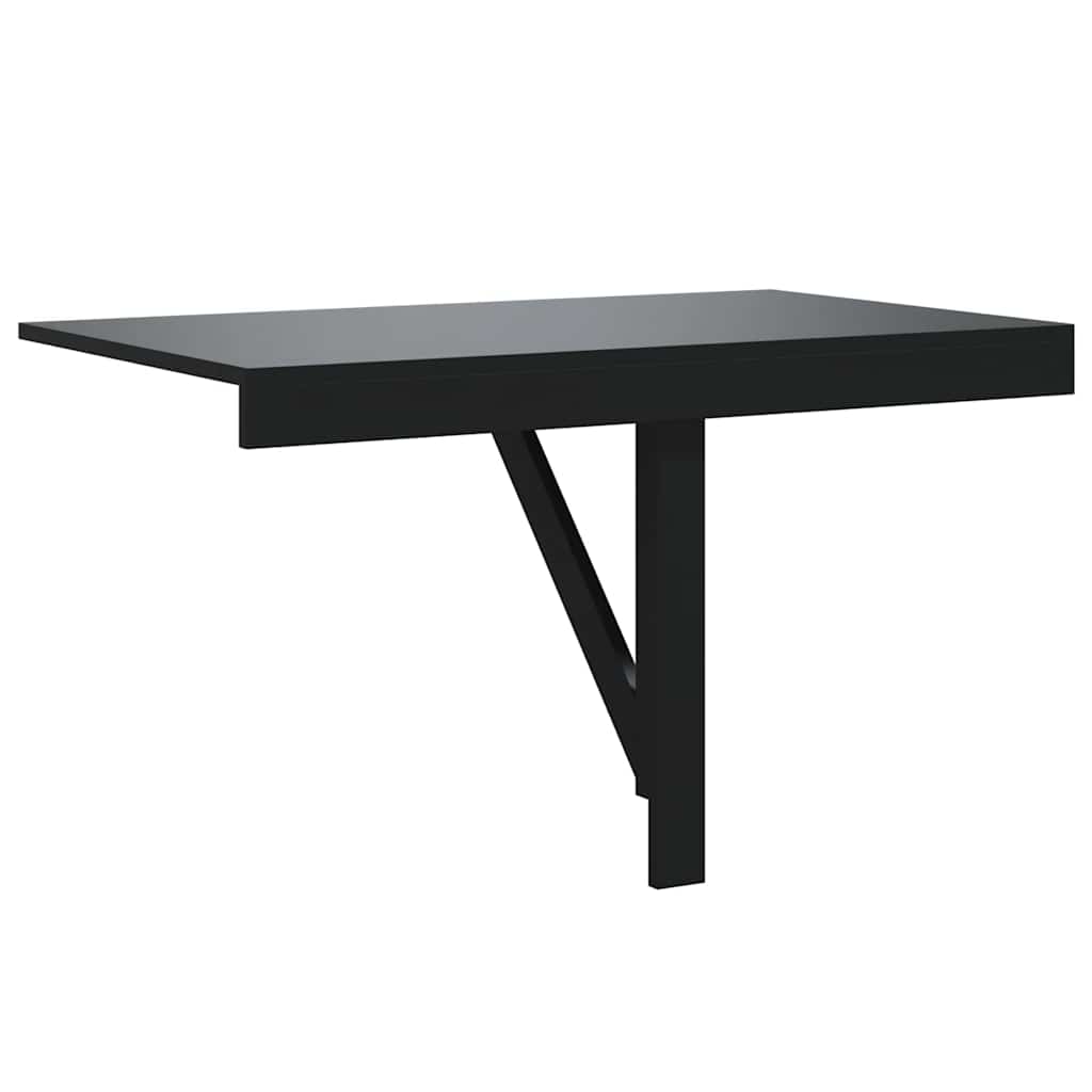 fekete szerelt fa összecsukható fali asztal 100x60x56 cm