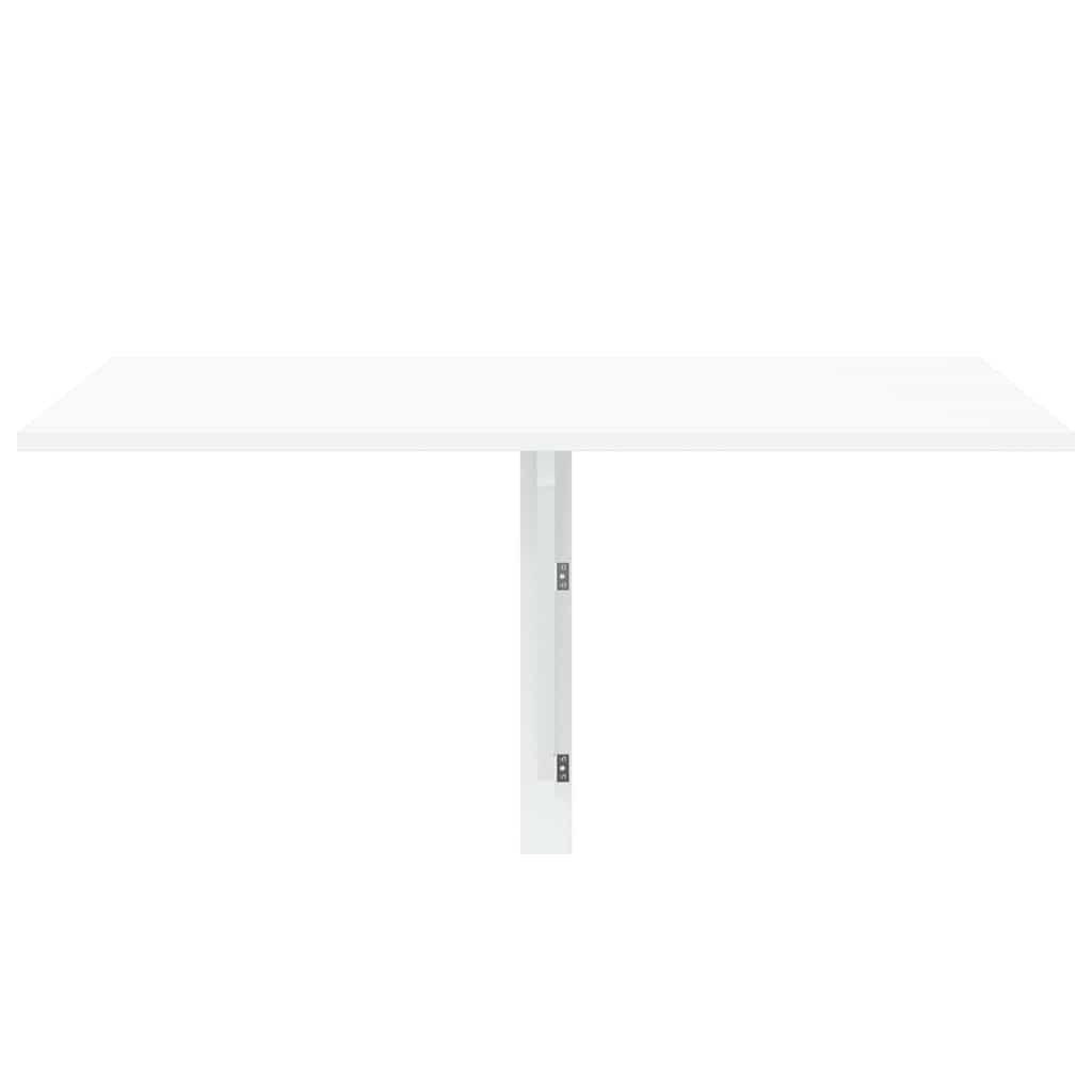 magasfényűfehér szerelt fa összecsukható fali asztal100x60x56cm