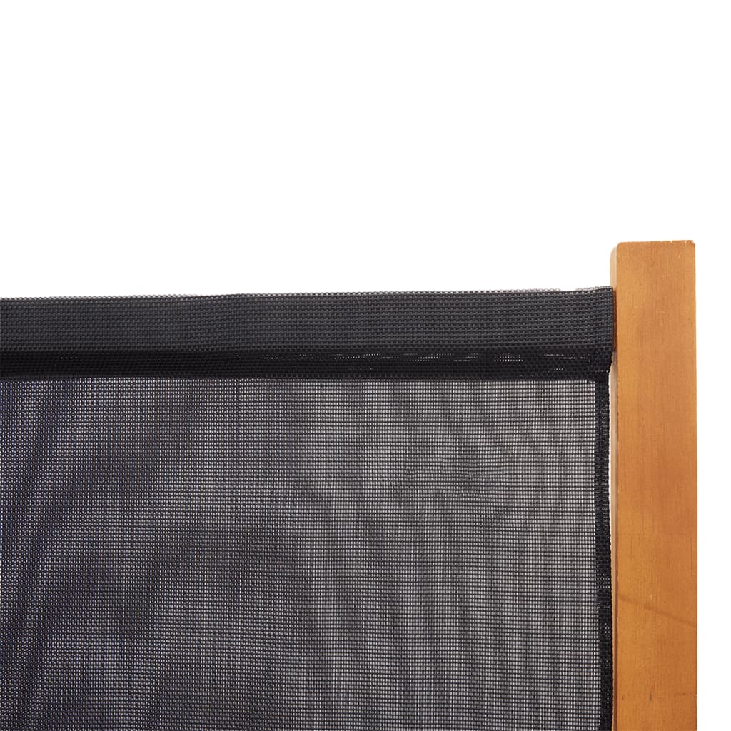 fekete 4 paneles térelválasztó 280x180 cm