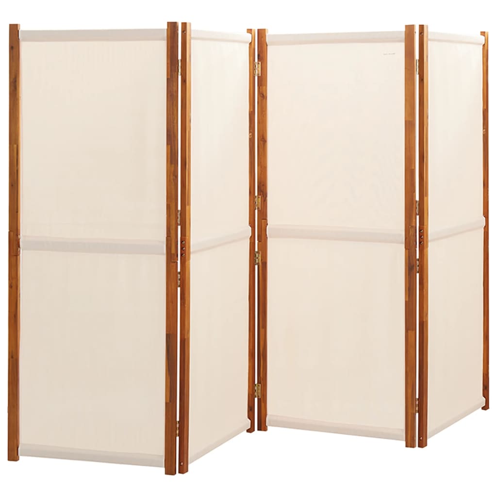 fehér 4 paneles térelválasztó 280x180 cm
