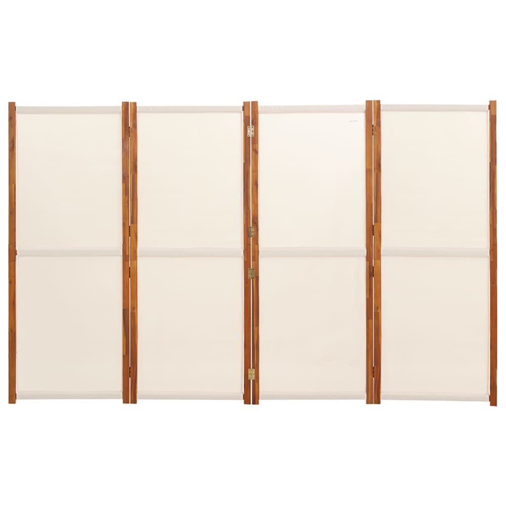 fehér 4 paneles térelválasztó 280x180 cm