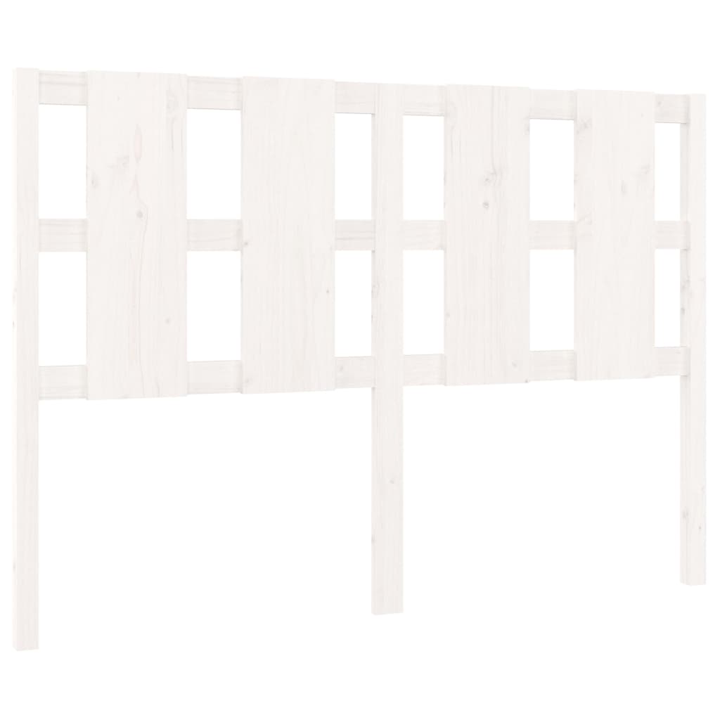 fehér tömör fenyőfa ágyfejtámla 125,5 x 4 x 100 cm