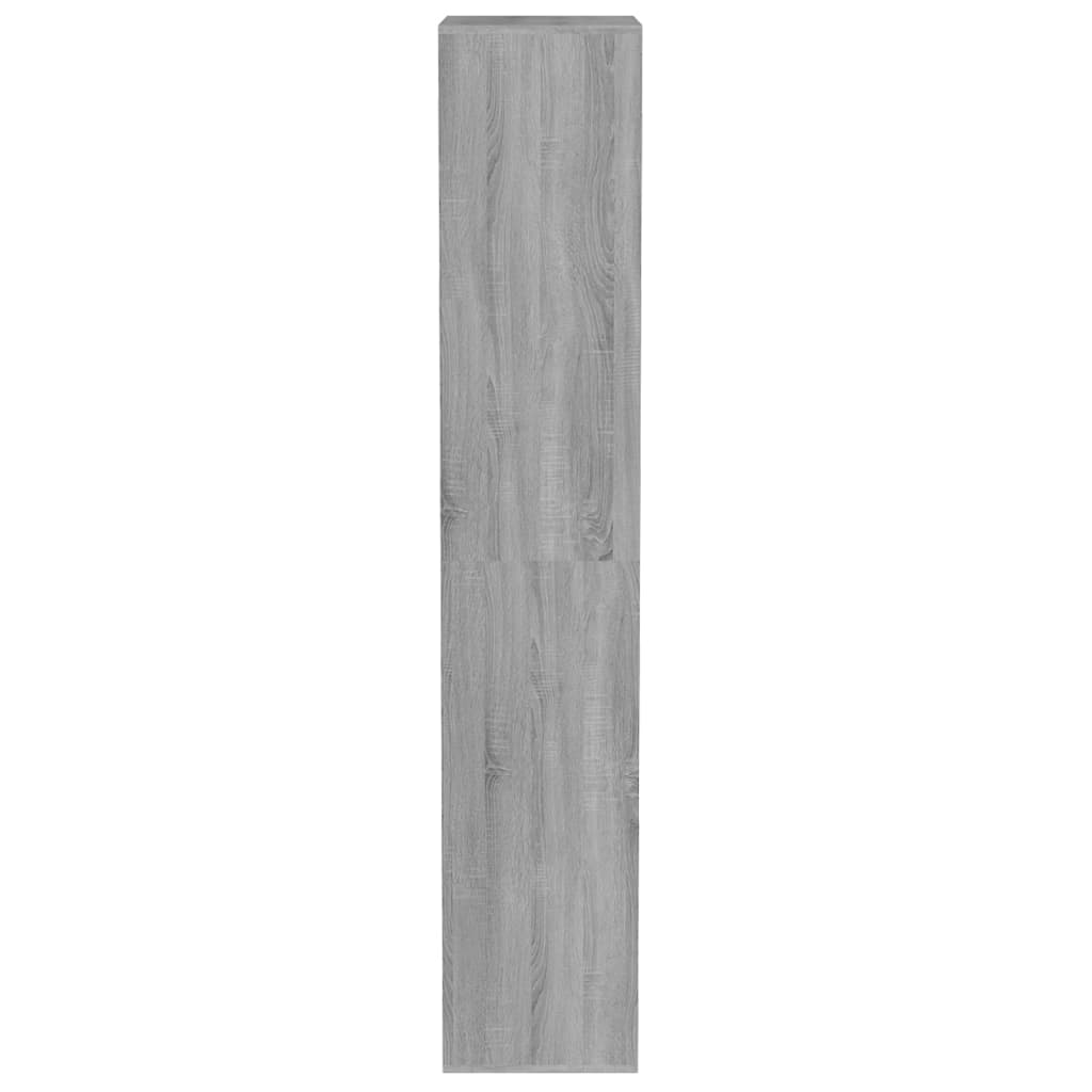 szürke sonoma színű szerelt fa cipősszekrény 54x34x183 cm