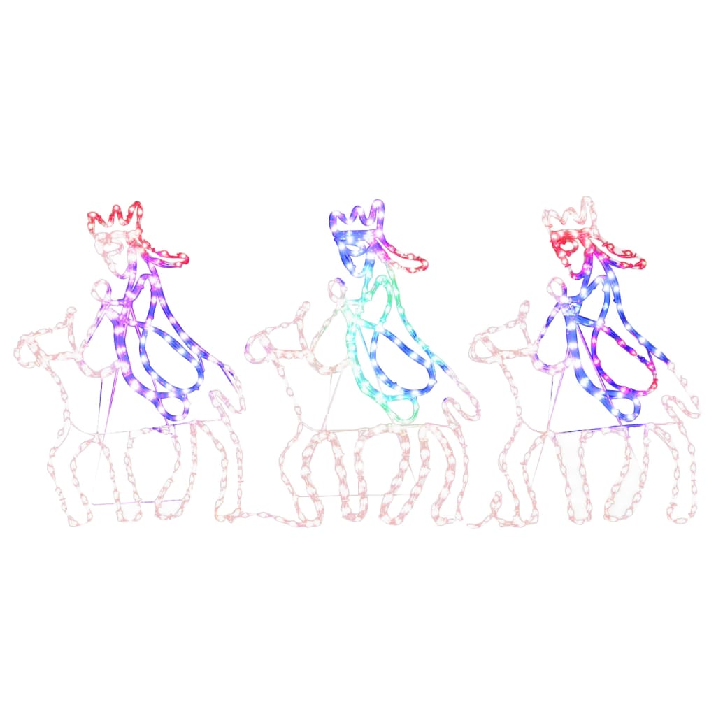 karácsonyi "napkeleti bölcsek" figura 504 LED-del 70 x 50 cm