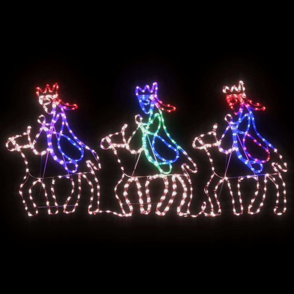 karácsonyi "napkeleti bölcsek" figura 504 LED-del 70 x 50 cm